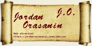 Jordan Orašanin vizit kartica
